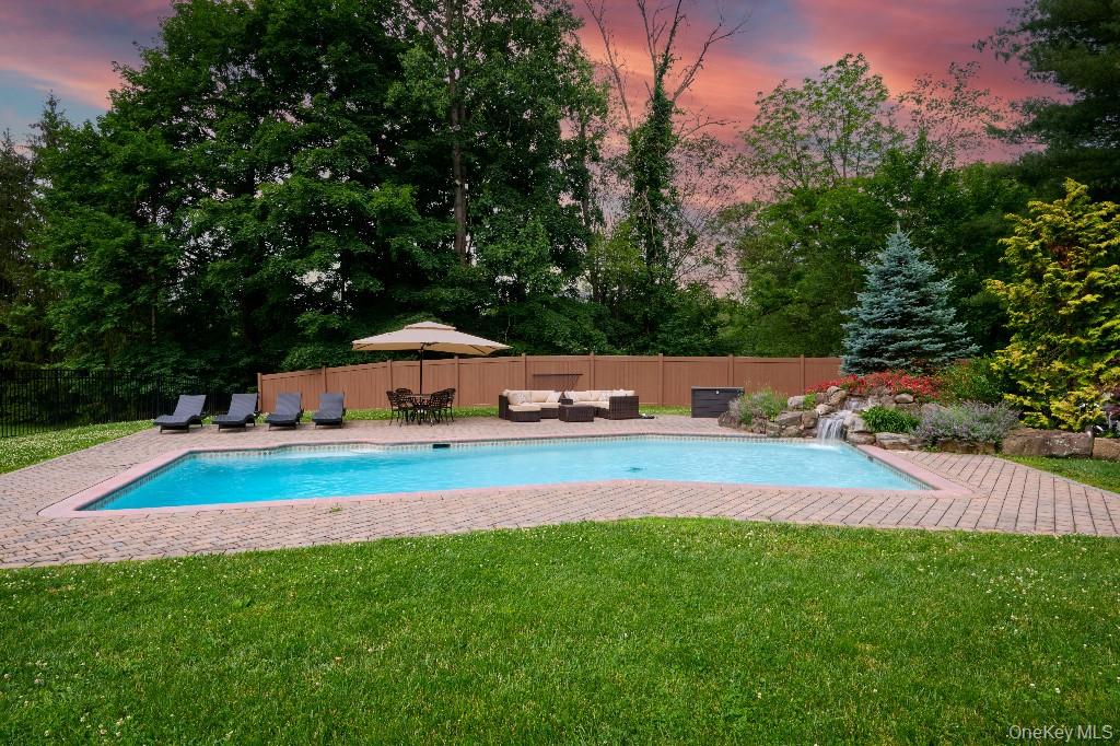637 South Mountain Road New City, NY 10956 - Photo 35 of 36 a view of backyard with a large pool and large trees