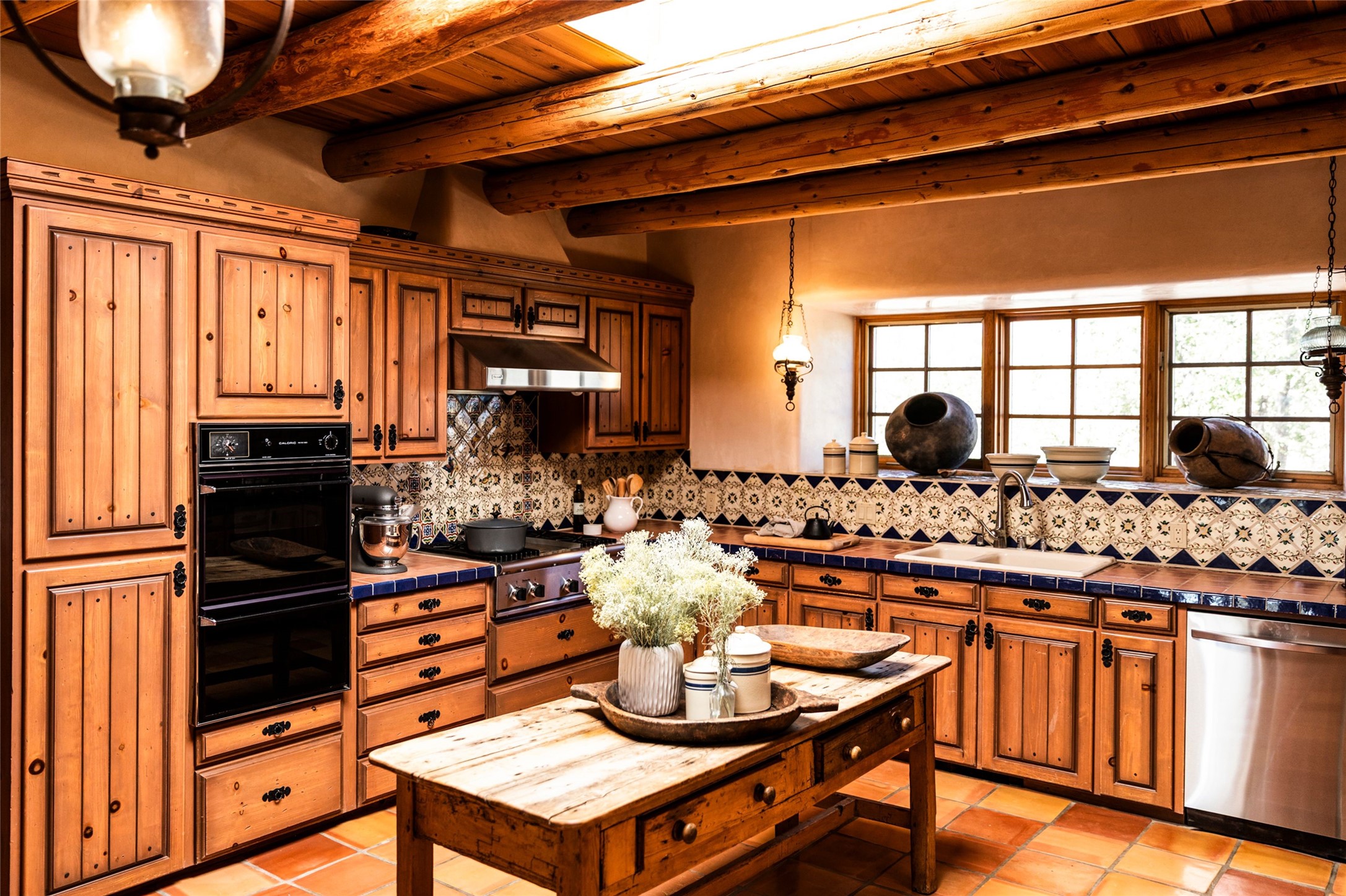 37 Rancho Alegre Road Santa Fe, NM 87508 - Photo 59 of 69 Ranch House - Farm-Style Kitchen