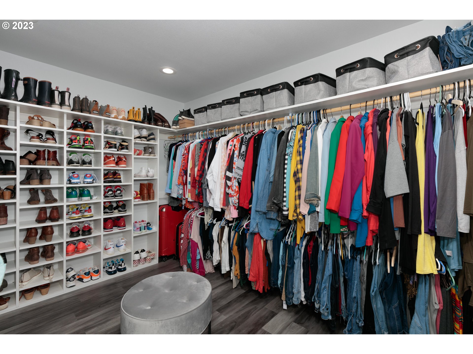 3476 Dethman Ridge Road Hood River, OR 97031 - Photo 13 of 22 a view of walk in closet with clothes and shoes