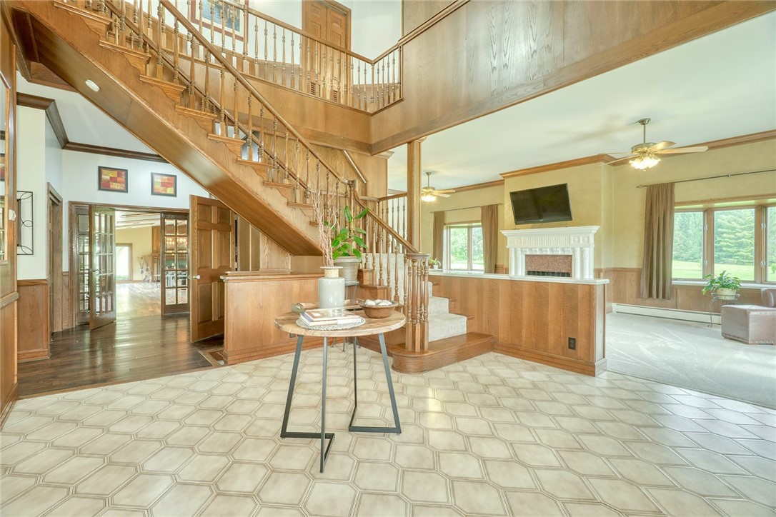 4005 County Line Road Walworth, NY 14502 - Photo 5 of 50 Grand foyer entry with soaring ceilings, and exten