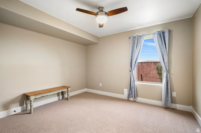 2311 South 1340 West St. George, UT 84770 - Photo 45 of 56 Empty room with ceiling fan and light colored carpet