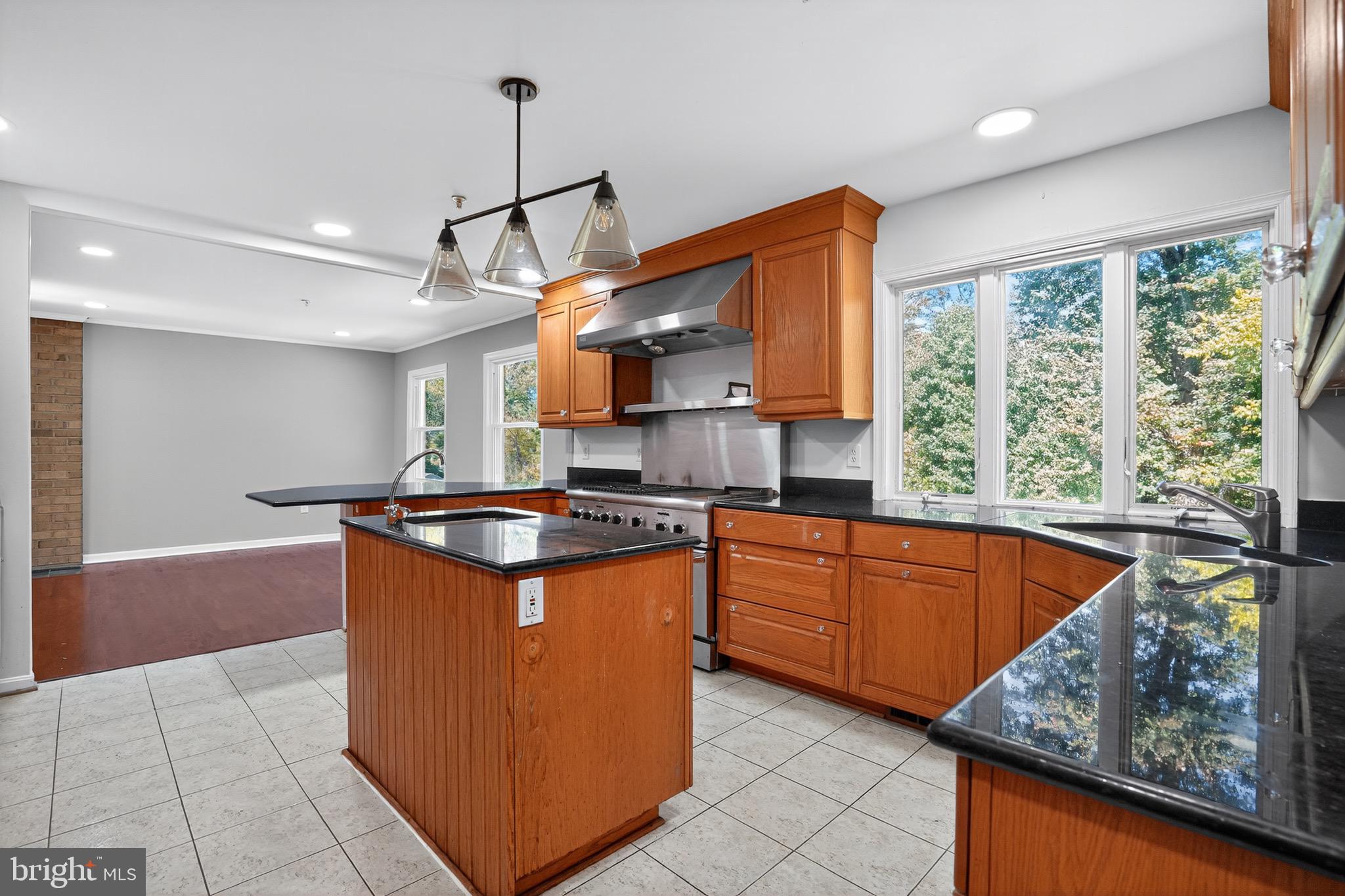 11308 Chantilly Lane Bowie, MD 20721 - Photo 13 of 30 a kitchen with stainless steel appliances granite countertop a sink a stove and a wooden floors