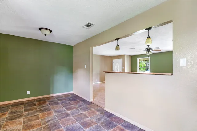 an empty room with a window