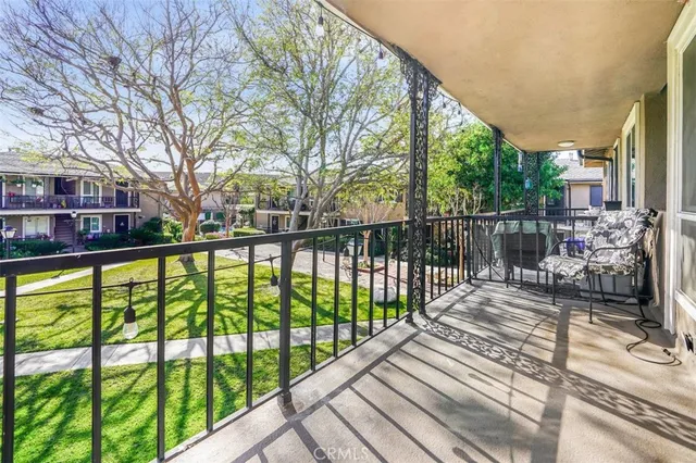 a view of a house with a balcony