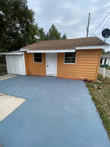 a backyard of a house