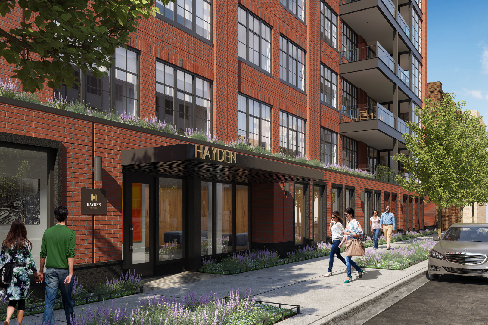 1109 West Washington Boulevard, Unit PH8C Chicago, IL 60607 - Photo 2 of 24 a front view of a building and car parked