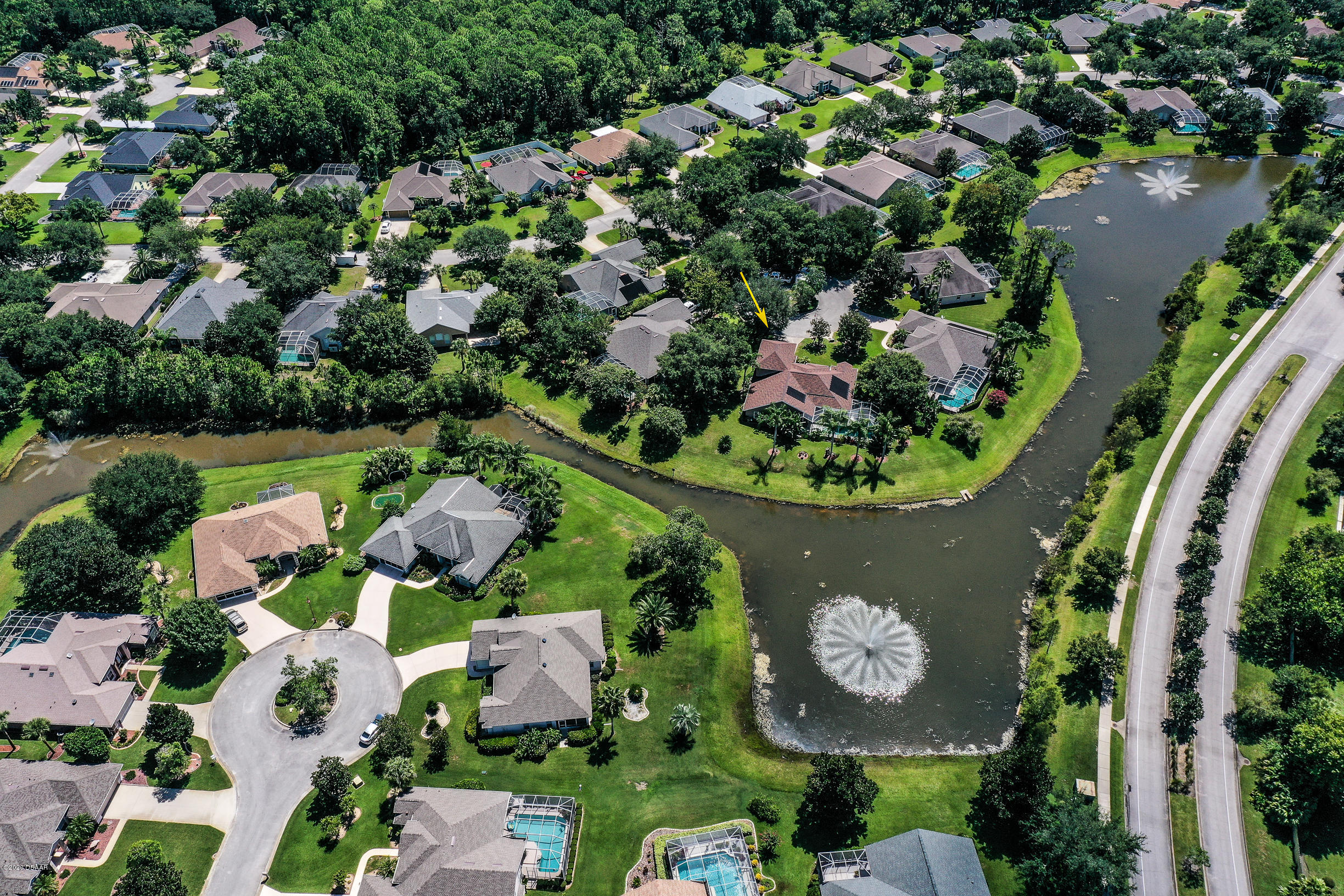 5 Creek Branch Way Ormond Beach, FL 32174 - Photo 39 of 42 an aerial view of residential house with outdoor space and swimming pool