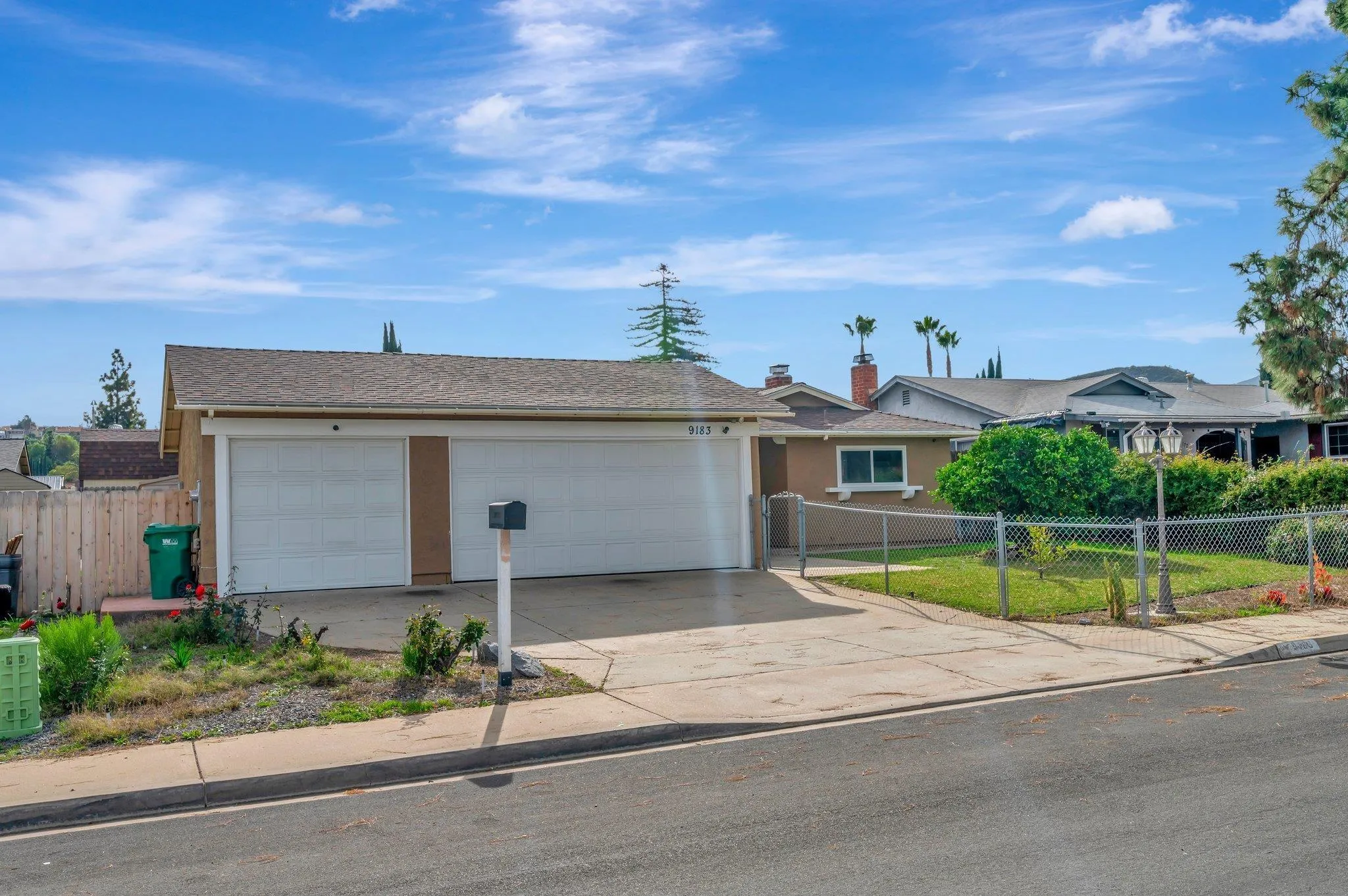 front view of house with a street
