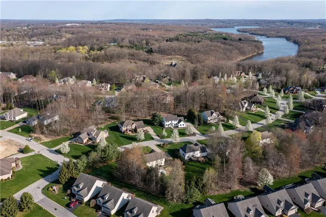 an aerial view of multiple house