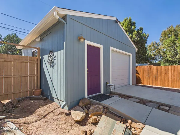 a backyard of a house