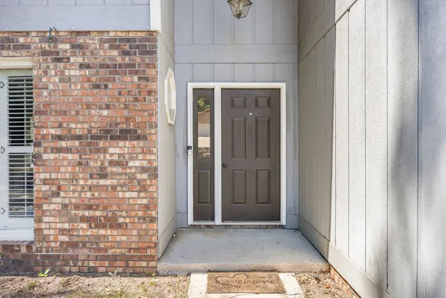 a view of front door