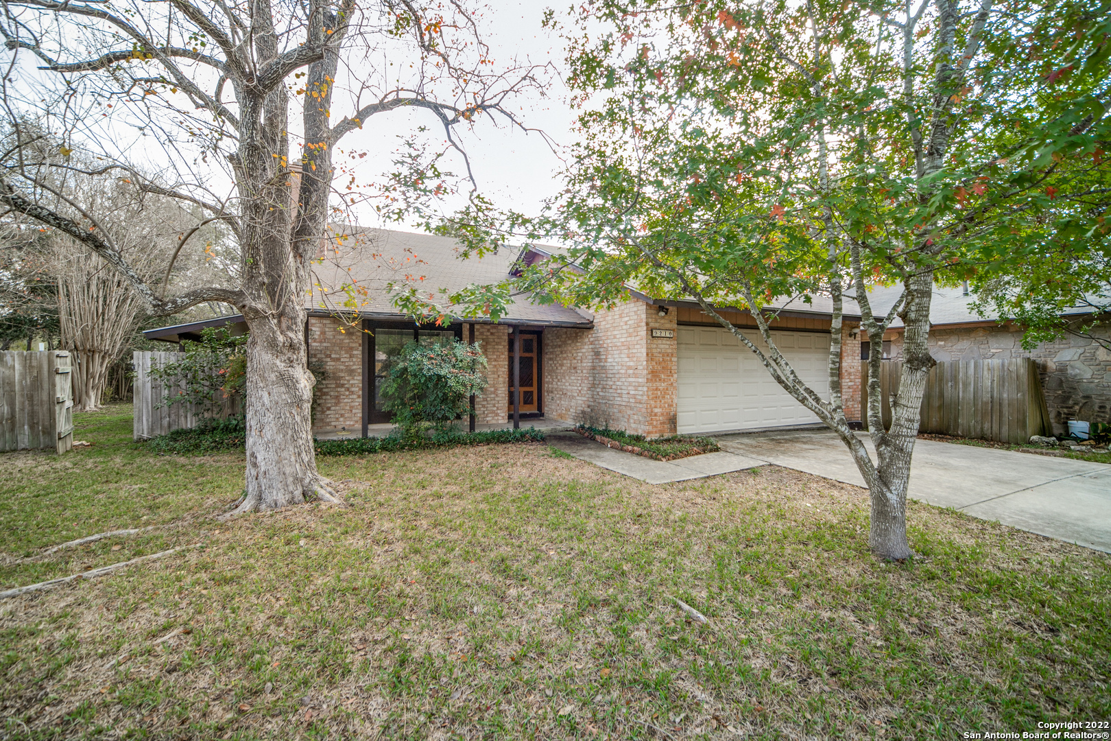 9210 Mt Haven San Antonio, TX 78250 - Photo 1 of 1 a tree in front of a white house