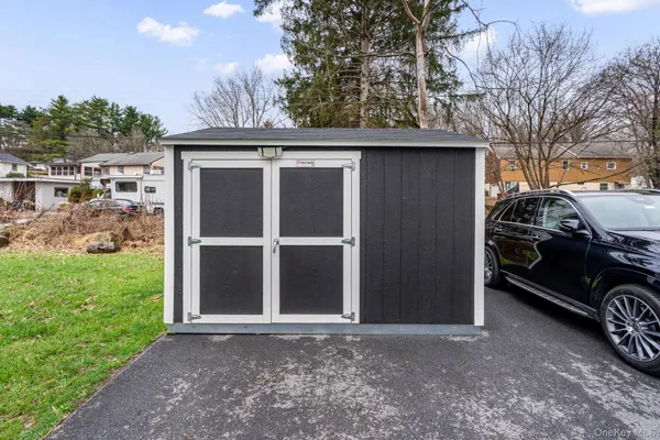 a view of a car garage