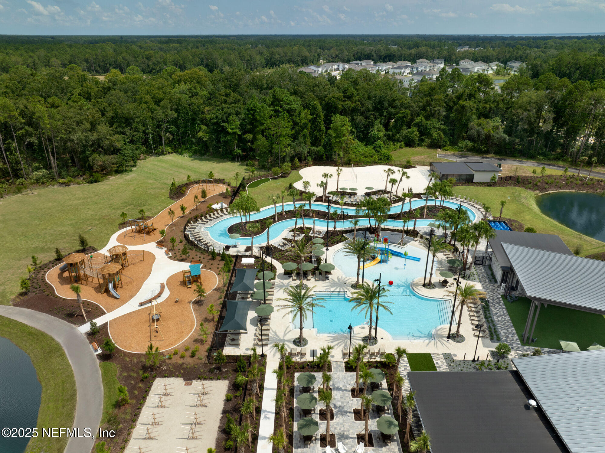 130 Key Grass Court St. Johns, FL 32259 - Photo 57 of 95 an aerial view of a house with garden space and outdoor seating