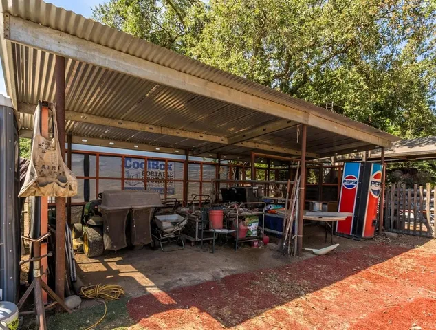 a view of outdoor space with seating area