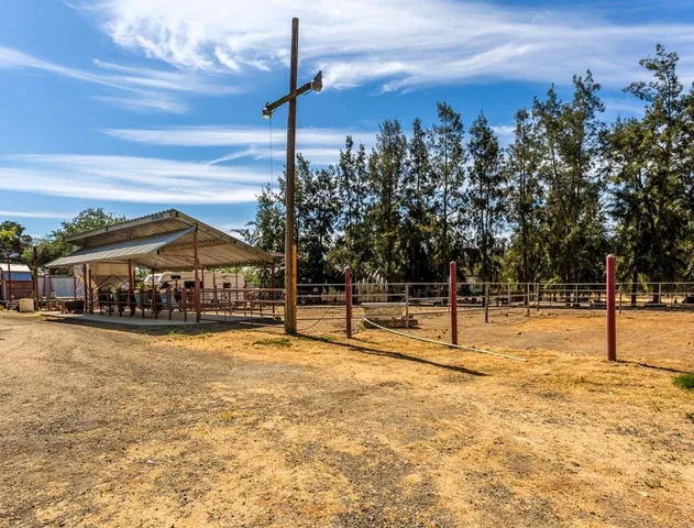 a view of an ocean and a yard