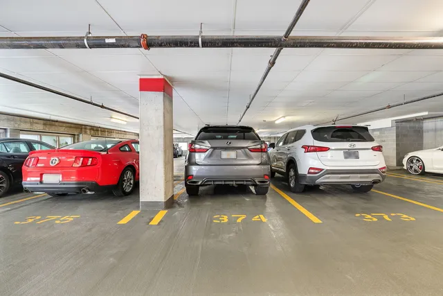 a view of parking garage