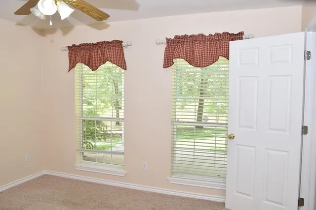 a view of a window in a room