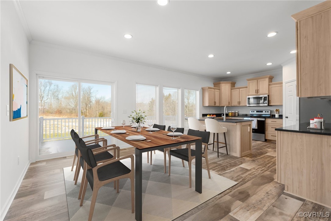 1151 Levi Road Green Bay, VA 23942 - Photo 11 of 38 Dining space featuring ornamental molding, baseboa