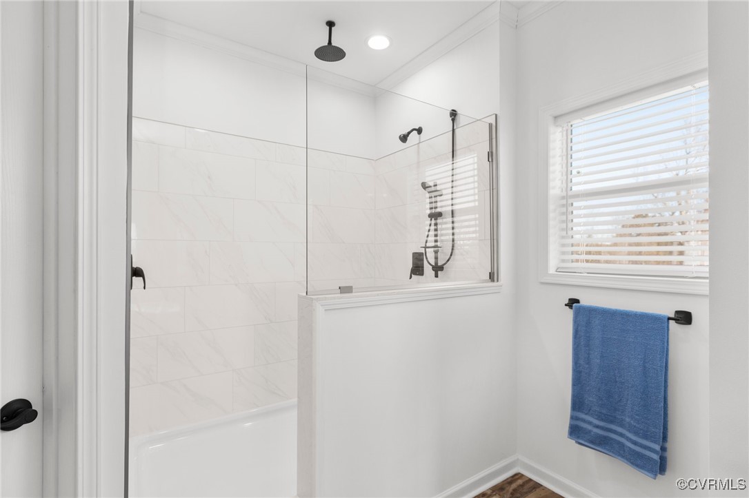 1151 Levi Road Green Bay, VA 23942 - Photo 34 of 38 Bathroom featuring baseboards and crown molding