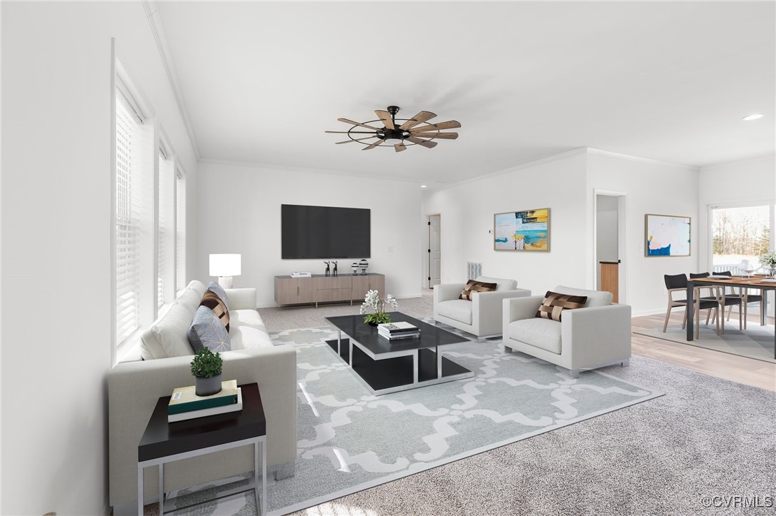 1151 Levi Road Green Bay, VA 23942 - Photo 6 of 38 Living area featuring baseboards, wood finished fl