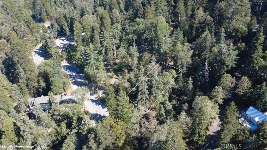 25659 North Road Twin Peaks, CA 92391 - Photo 8 of 10 an aerial view of residential house with outdoor space and trees all around
