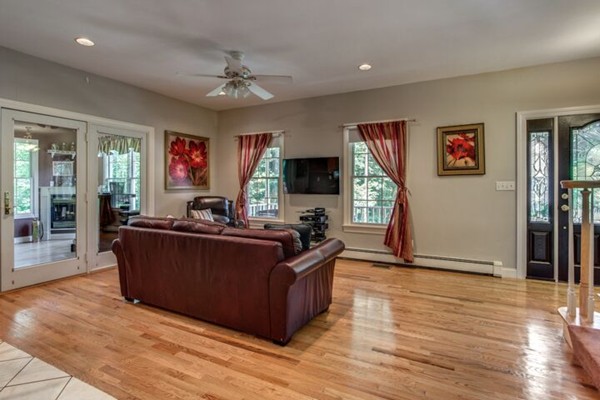 12 Ogunquit Road Wilmington, MA 01887 - Photo 5 of 27 a living room with furniture and a flat screen tv