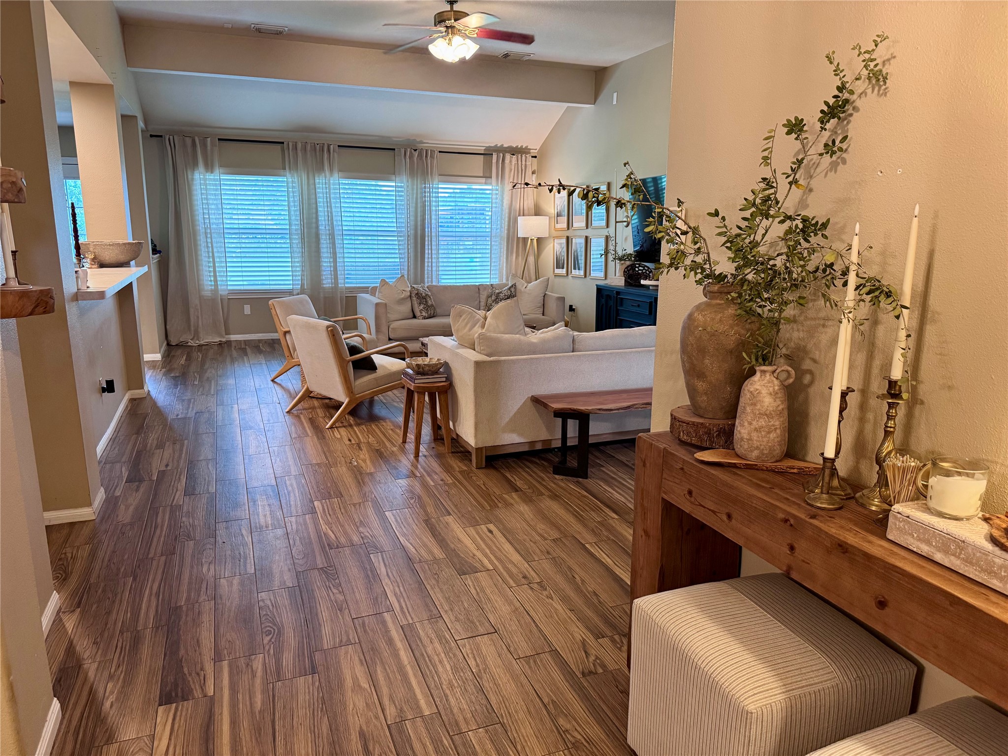 15815 Merle Road Cypress, TX 77433 - Photo 3 of 16 a living room with furniture and wooden floor