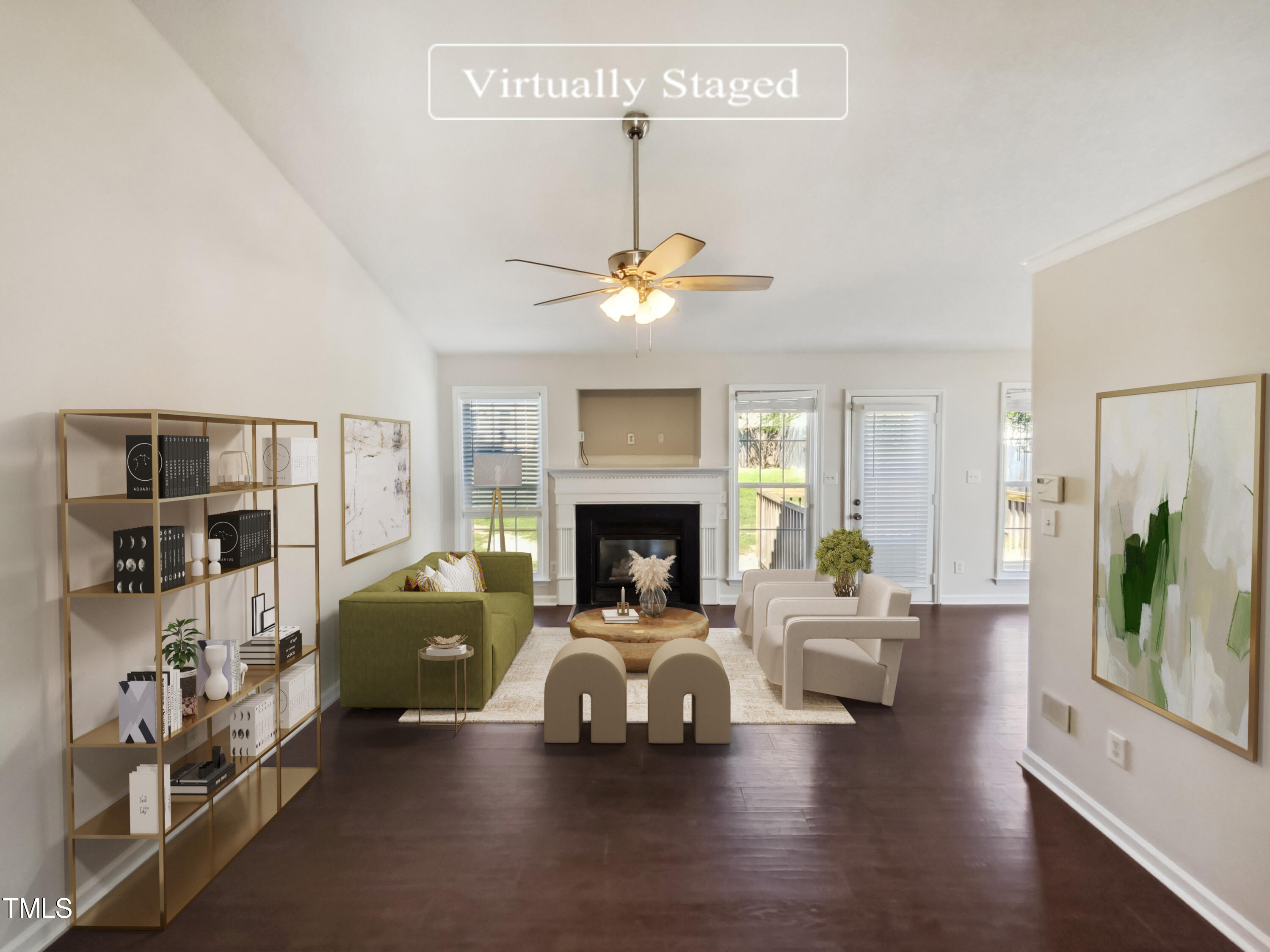 2221 Lockwood Folly Lane Raleigh, NC 27610 - Photo 2 of 19 a living room with furniture and a fireplace
