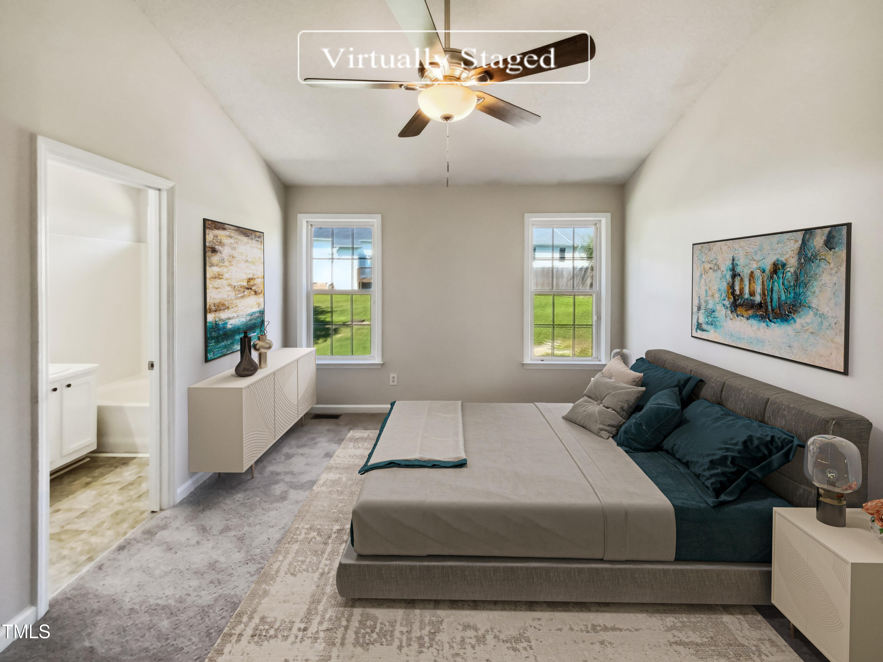 2221 Lockwood Folly Lane Raleigh, NC 27610 - Photo 4 of 19 a bedroom with a large bed couch and window