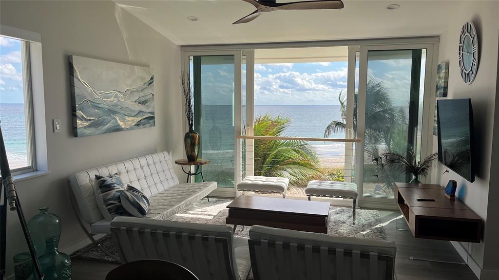 1041 Hillsboro Mile, Unit 3 Hillsboro Beach, FL 33062 - Photo 2 of 22 a view of a livingroom with furniture window and outside view