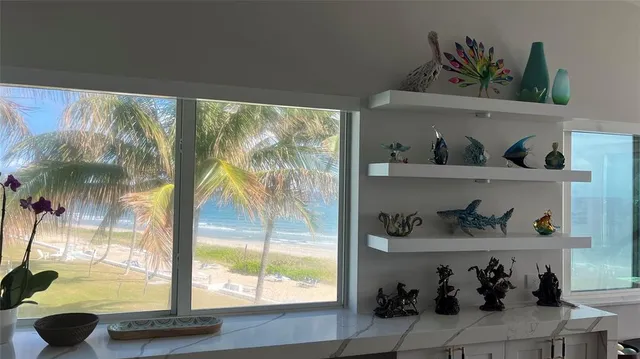 a window with garden view