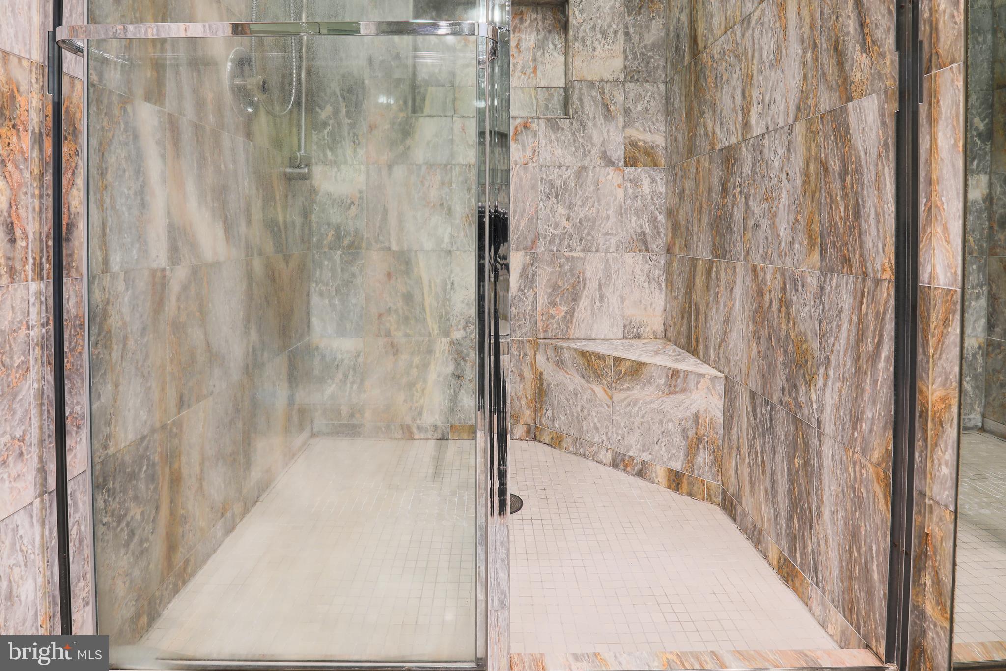 2117 Burdock Road Baltimore, MD 21209 - Photo 49 of 66 Elegant marble luxury shower with seat