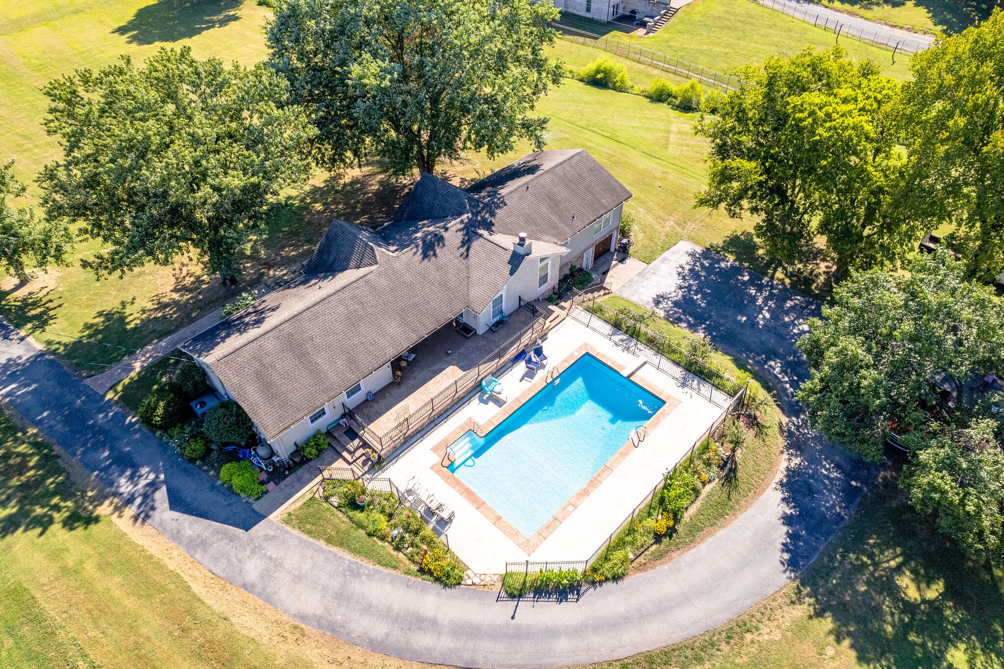 5025 Hickory Ridge Road Lebanon, TN 37087 - Photo 49 of 52 an aerial view of a house with a swimming pool