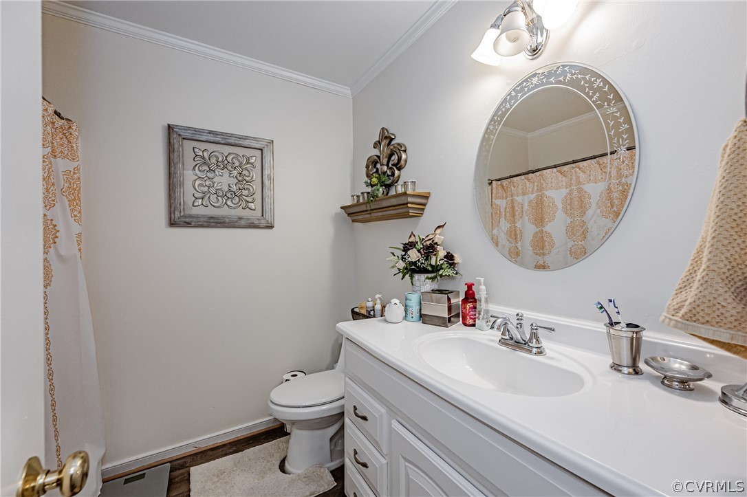3902 Echo Ridge Court Midlothian, VA 23112 - Photo 13 of 42 a bathroom with a toilet a sink and mirror
