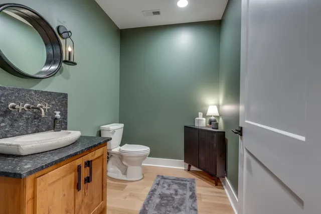 a room with furniture