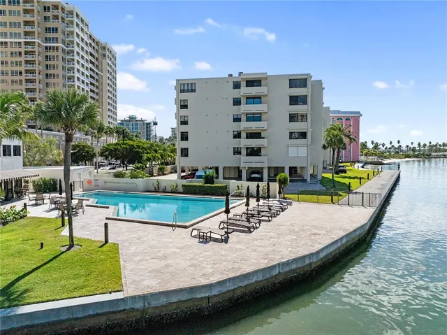 a view of a lake from a balcony