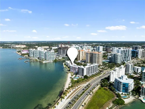 a view of a city and lake view