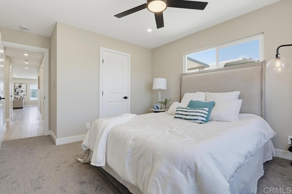 650 South Rancho Santa Fe Road, Unit 52 San Marcos, CA 92078 - Photo 7 of 22 The bedroom & bathroom occupy the full length of the back of the home.