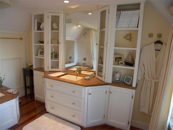 19 Summit Road Marblehead, MA 01945 - Photo 13 of 23 a bathroom with a granite countertop sink a mirror and shower
