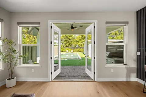 a view of outdoor space and balcony