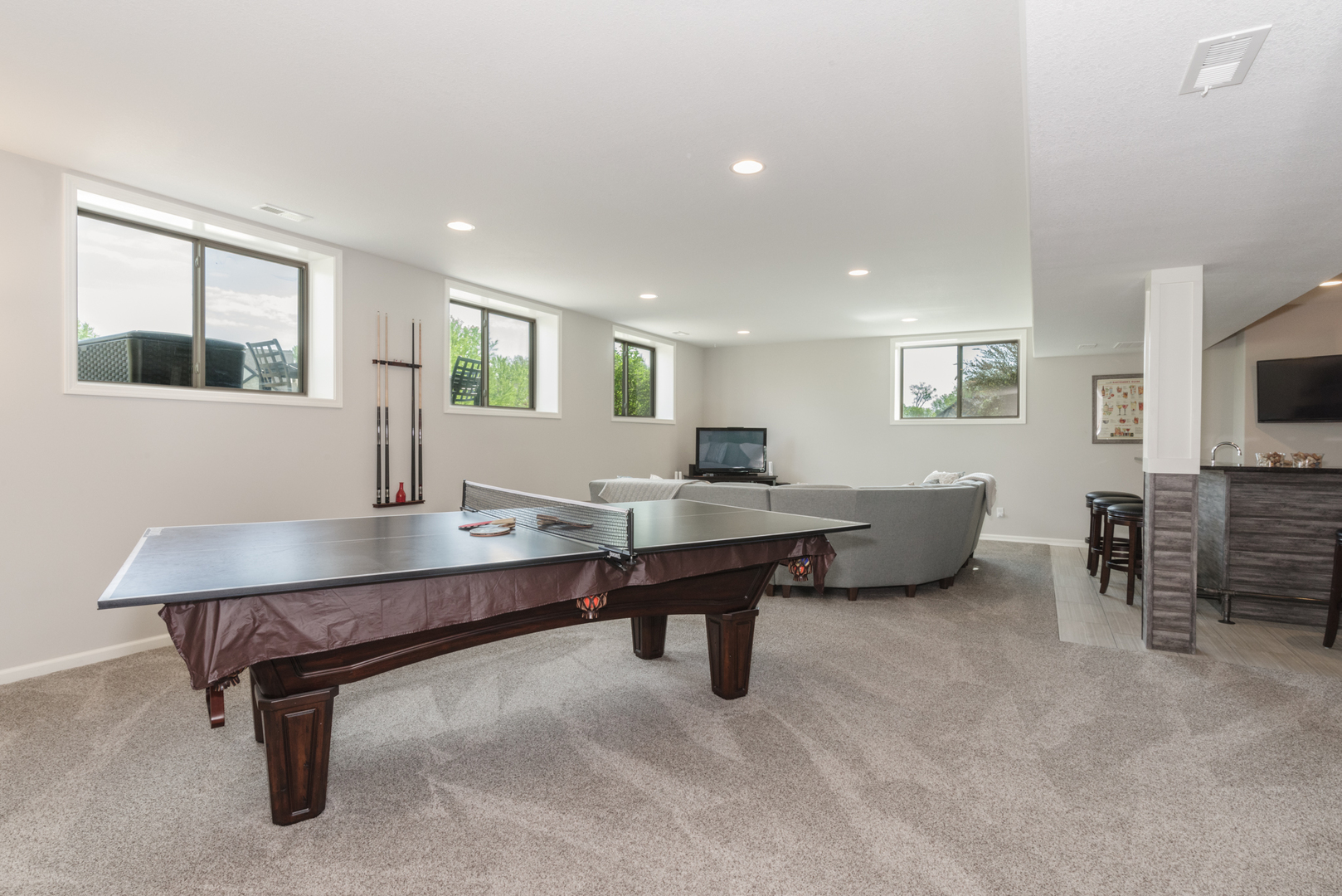 15924 Belfry Drive Bloomington, IL 61705 - Photo 48 of 59 a room with furniture pool table and flat screen tv