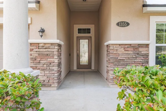 a view of front door of house