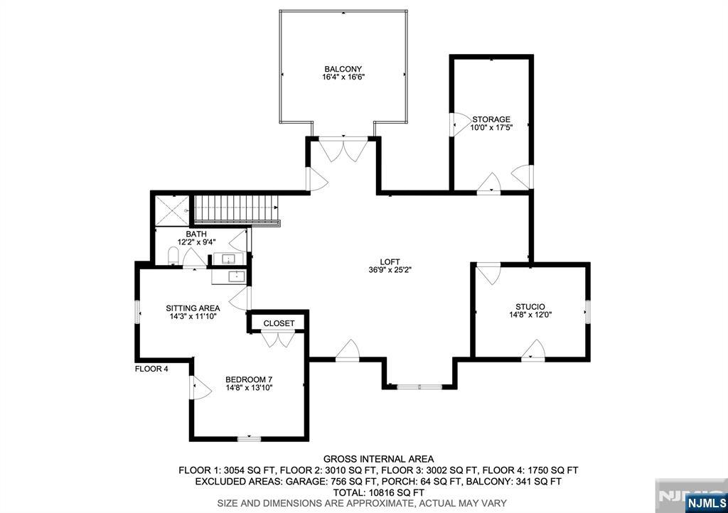 379 Anderson Avenue Alpine, NJ 07620 - Photo 14 of 15 a picture of a floor plan
