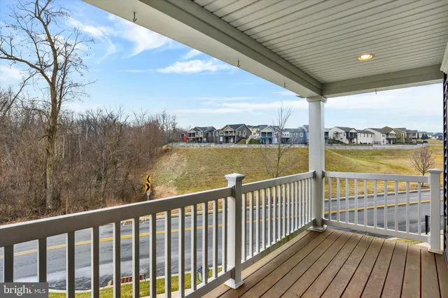 a view of city from a balcony