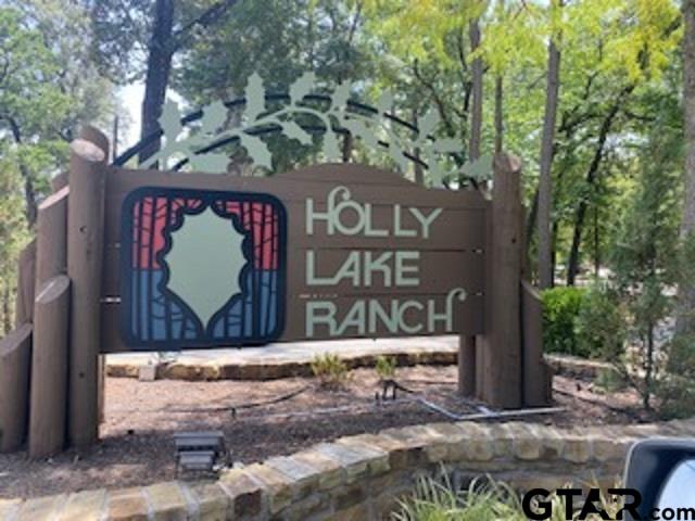 Tbd Lamplight Path Holly Lake Ranch, TX 75765 - Photo 14 of 15 a sign on the side of a building