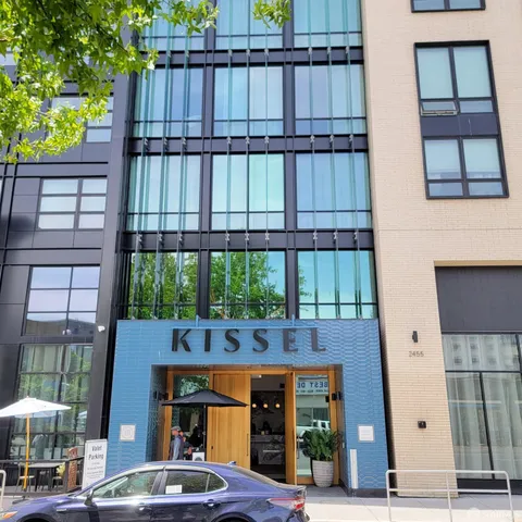 a view of a building with a window