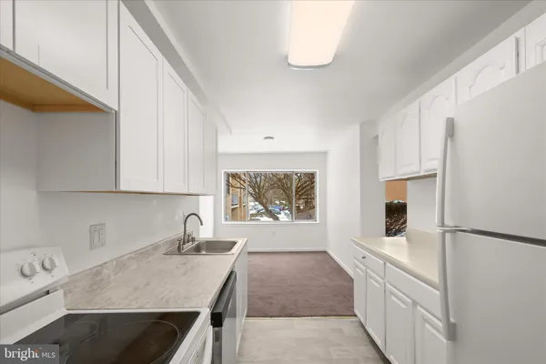 an empty room with closet