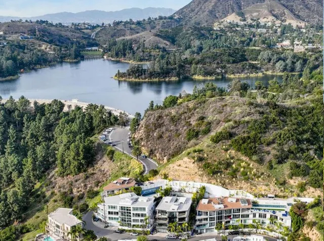 a view of city from balcony