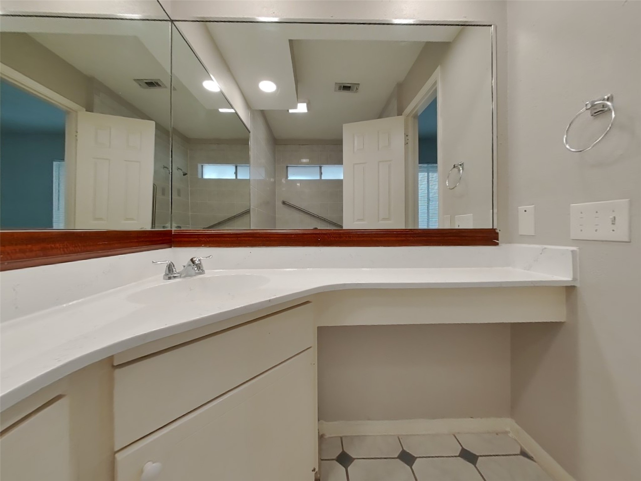 4422 Monteith Drive Spring, TX 77373 - Photo 9 of 18 a bathroom with a sink and a mirror